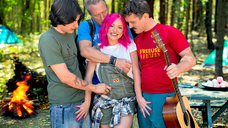 [FreeUseFantasy] - Cum Covered Camper Cutie in Thong